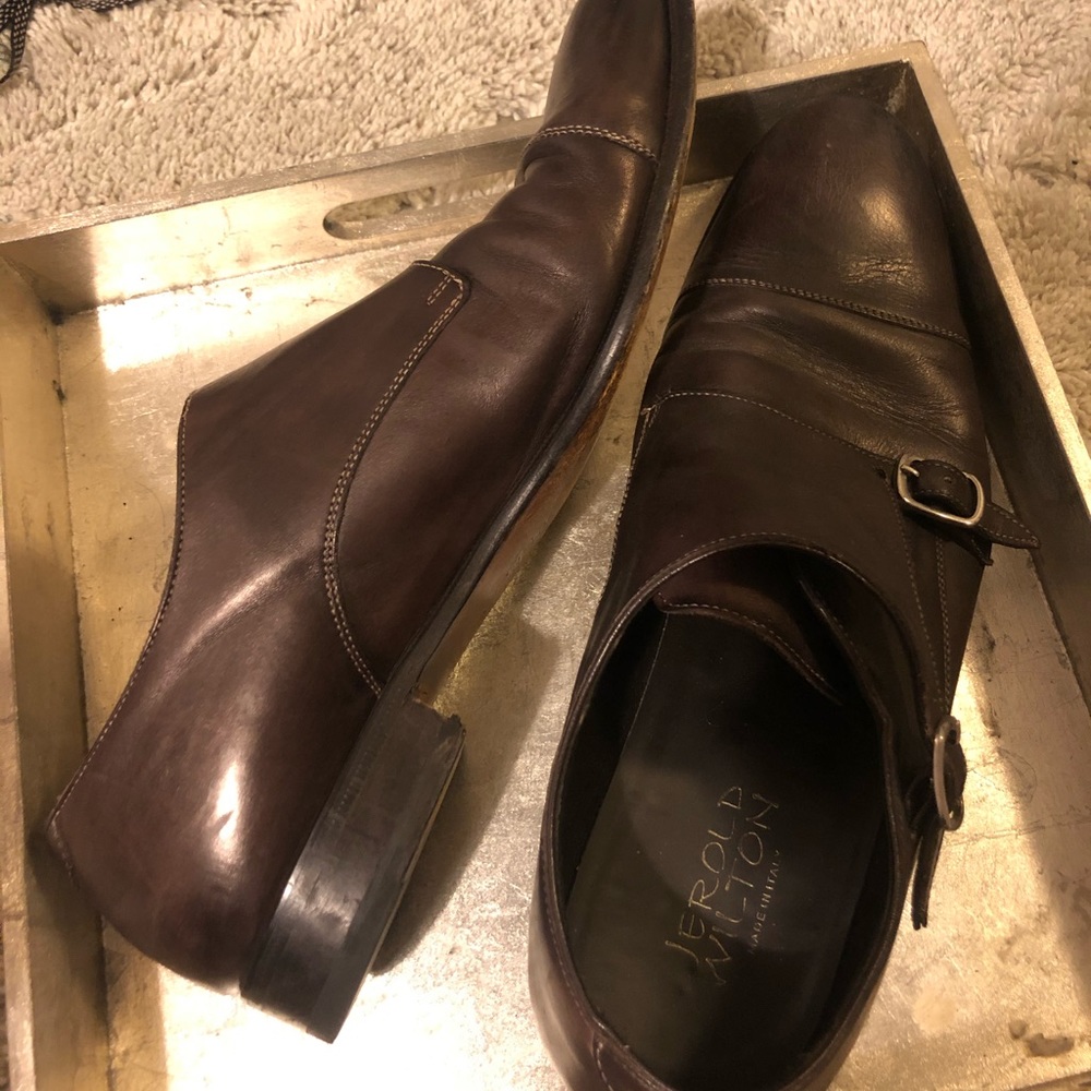 Made in Italy men’s double monk dress shoes